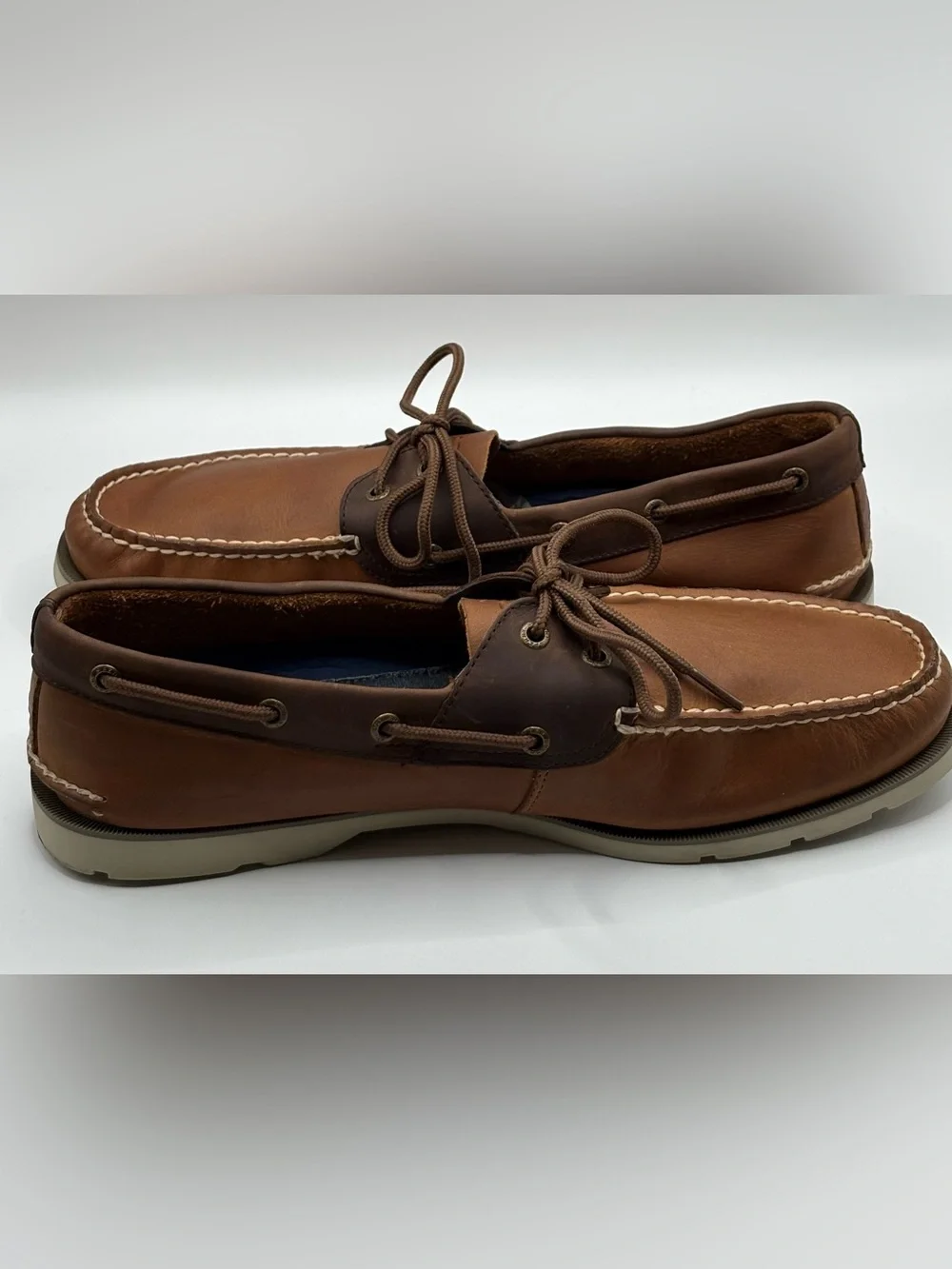 Sperry Authentic Original Brown Leather Boat Shoes Men's Size 12M 2-Eye Loafers
